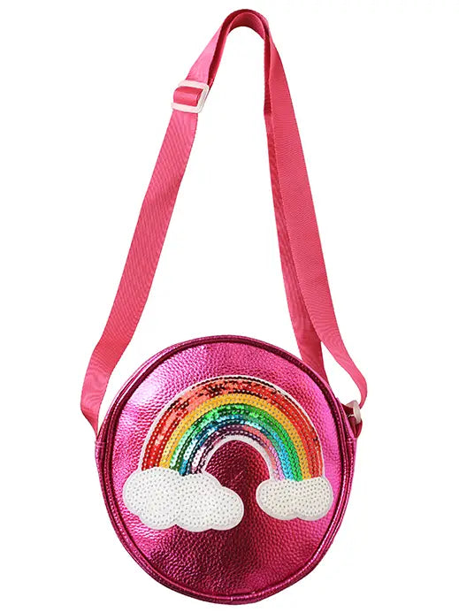 HOT PINK RAINBOW SEQUIN PURSE Kitson LA