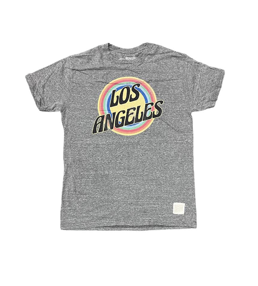 Grey Los Angeles Short Sleeves Mens T-Shirt