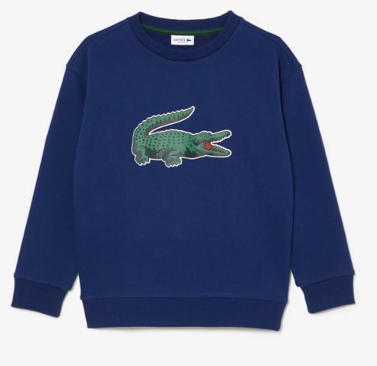 BOYS LACOSTE BLUE SIGNATURE SWEATSHIRT