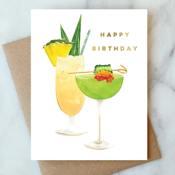happy birthday margarita glass