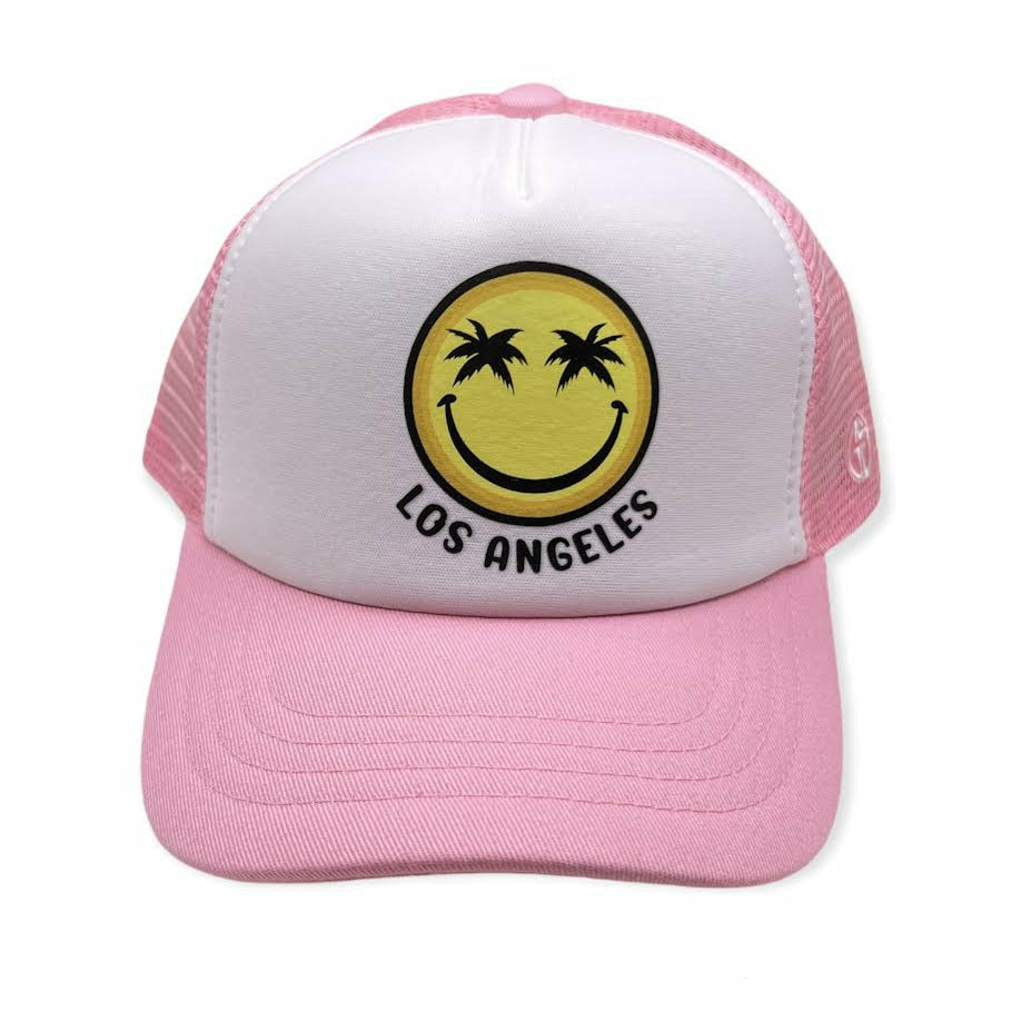 la la smiley trucker hat