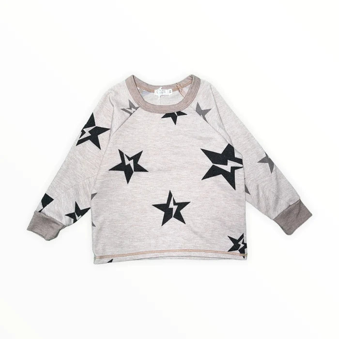 PEBBLE LIGHTNING STARS L/S PULLOVER CREW – Kitson LA