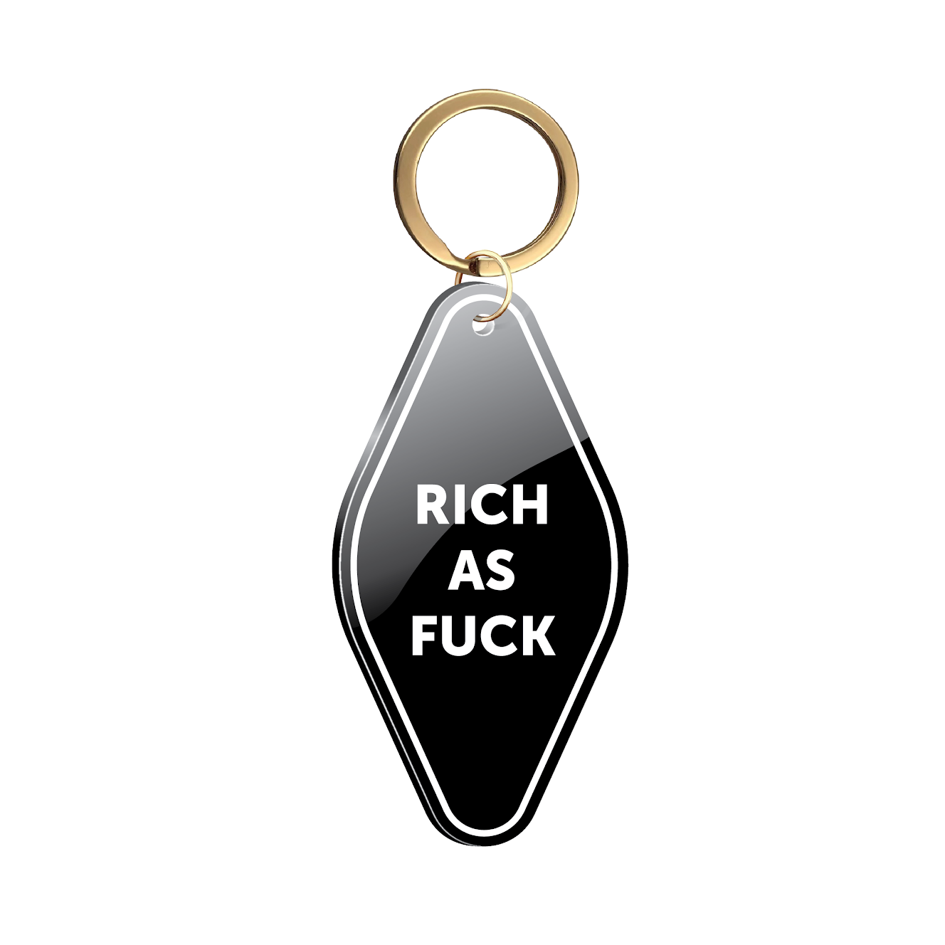 RICH AS FUCK MOTEL KEYCHAIN