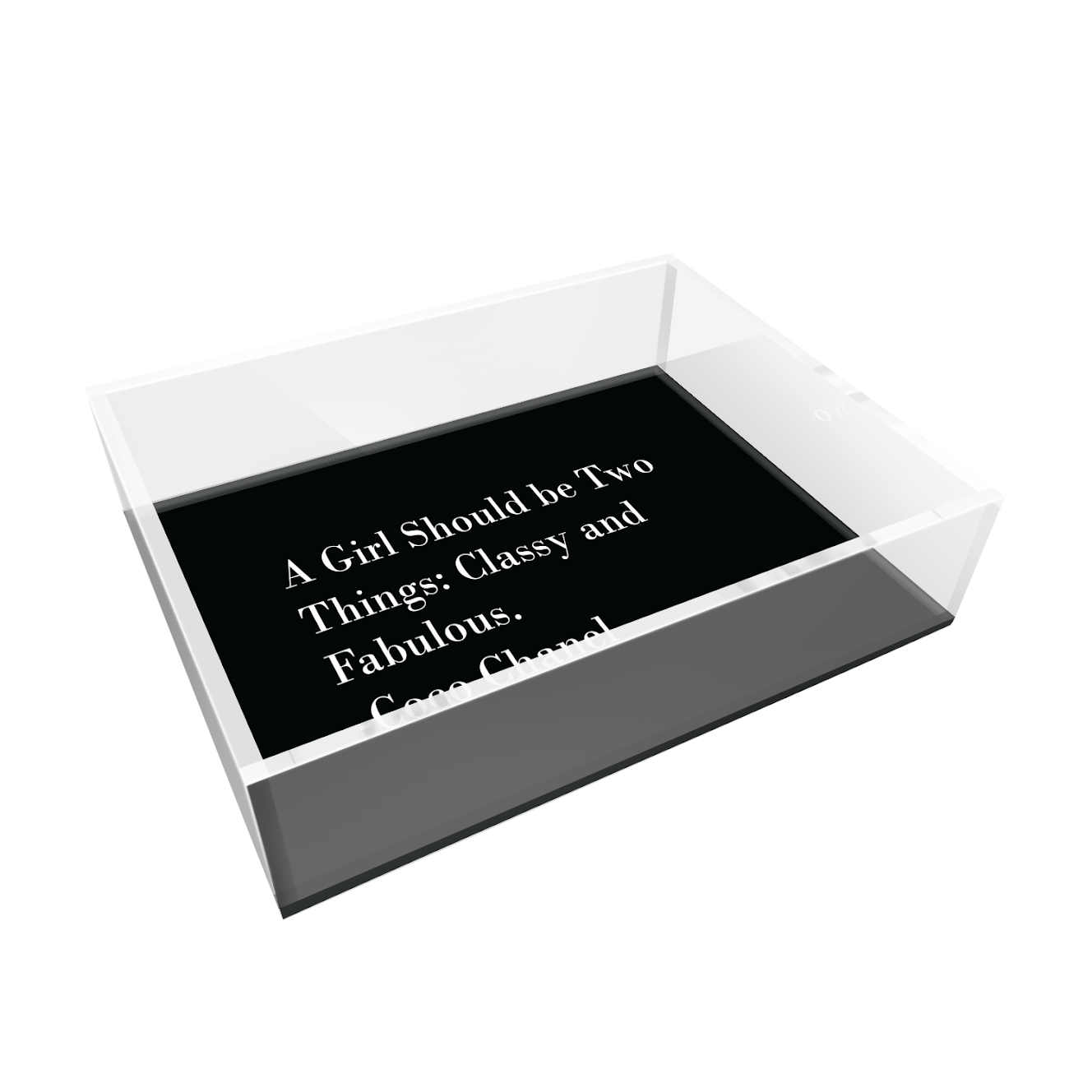 A GIRL SHOULD BE TWO THINGS ACRYLIC TRAY