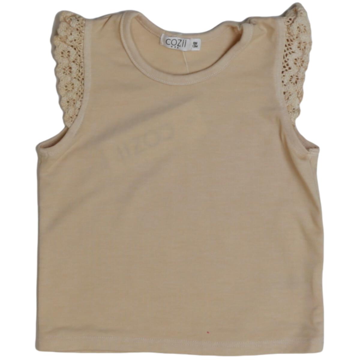 GIRLS CREAM CROCHET TANK