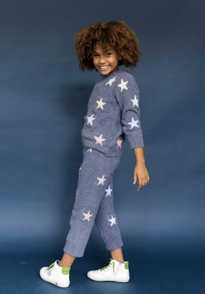 FUZZY BLUE STARS SET