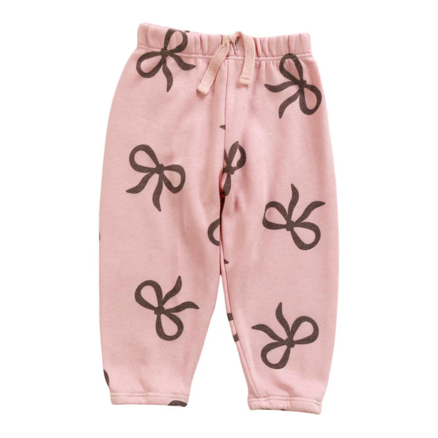 GIRLS BALLET PINK BOWS SWEATPANTS