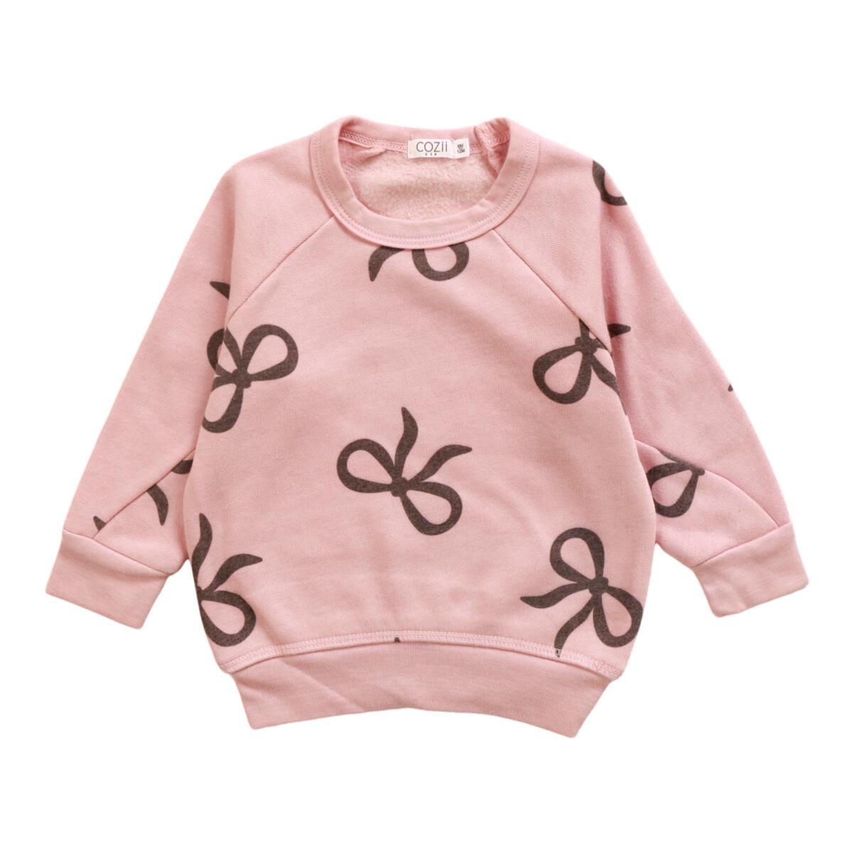 GIRLS BALLET PINK BOWS SWEATSHIRT