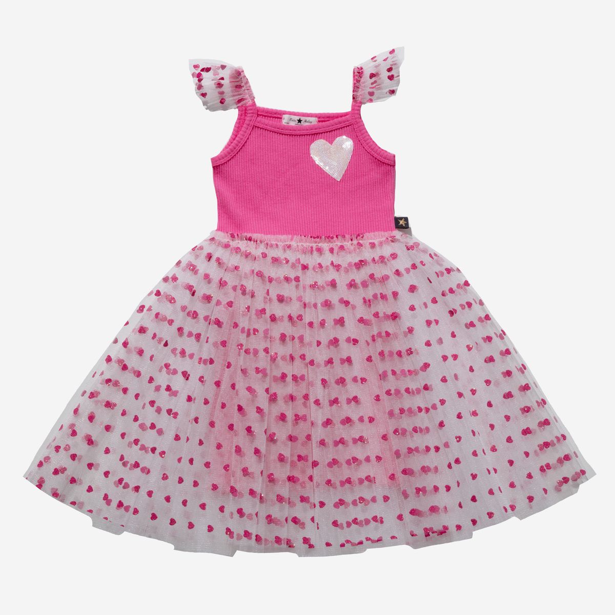 PINK HEART TUTU DRESS