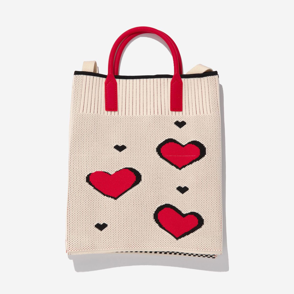 HEART KNIT TOTE