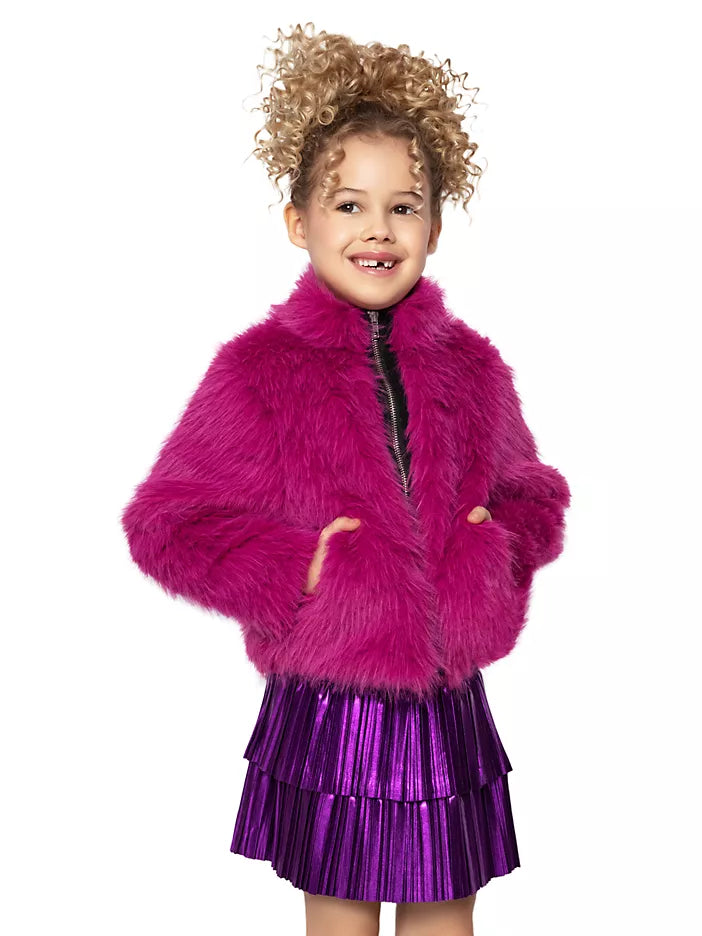 GIRLS PINK FUR JACKET