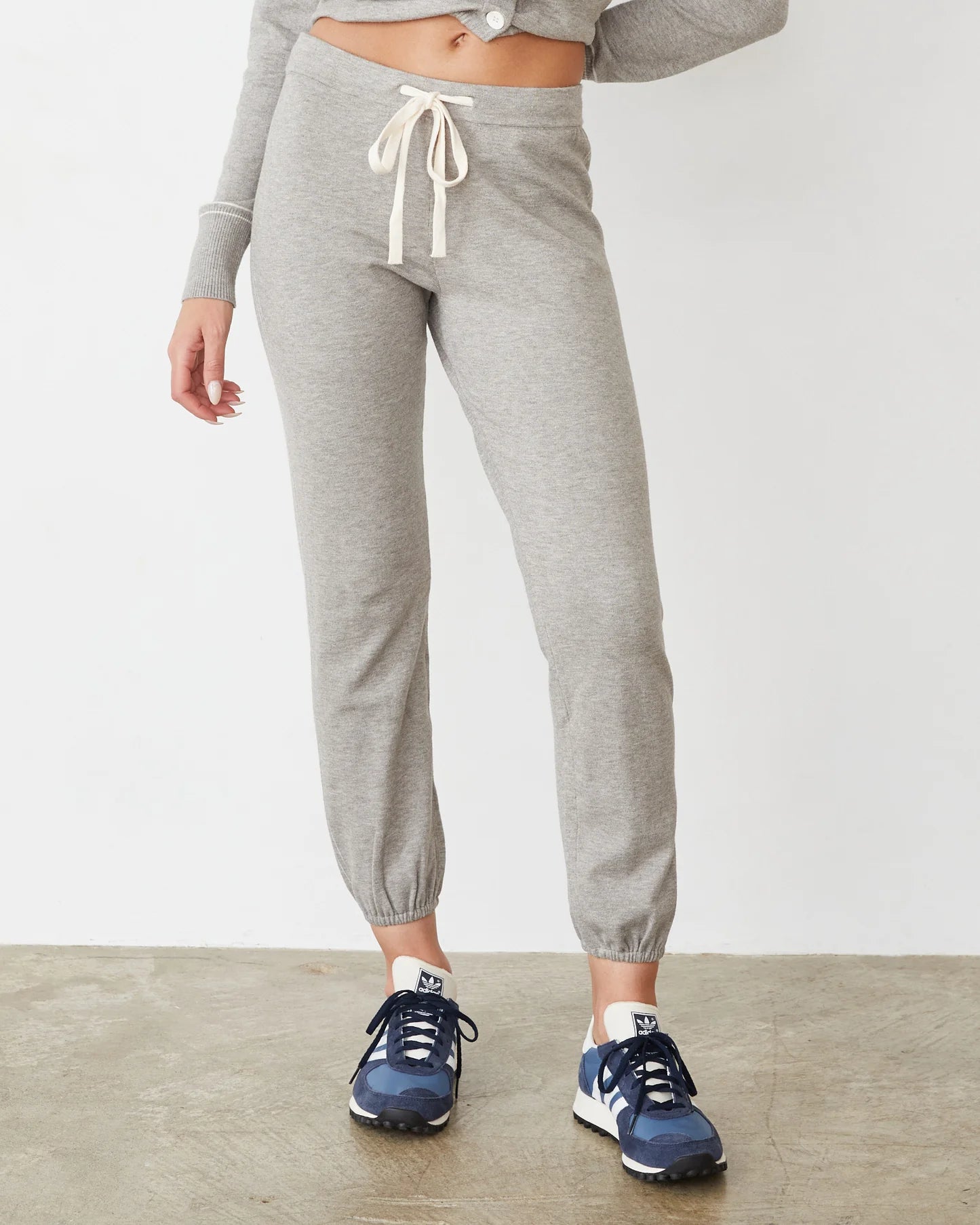 WOMENS HEATHER GREY LIGHT SOFT KNIT PANTS