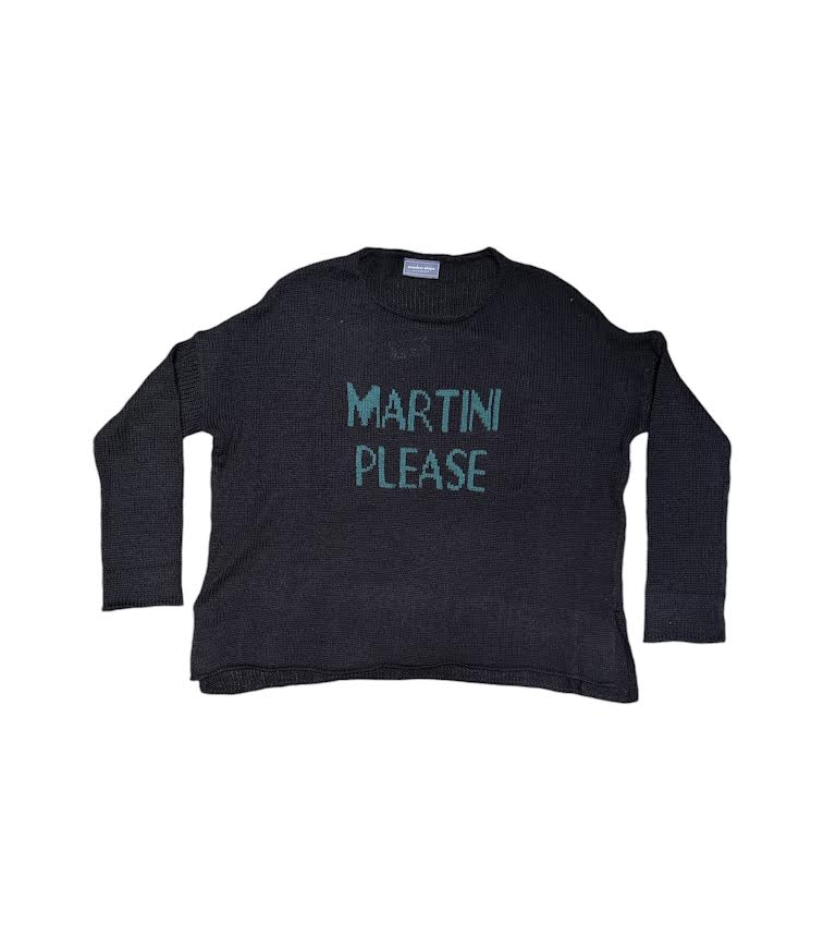 MARTINI PLEASE BLACK GEMSTONE SWEATER