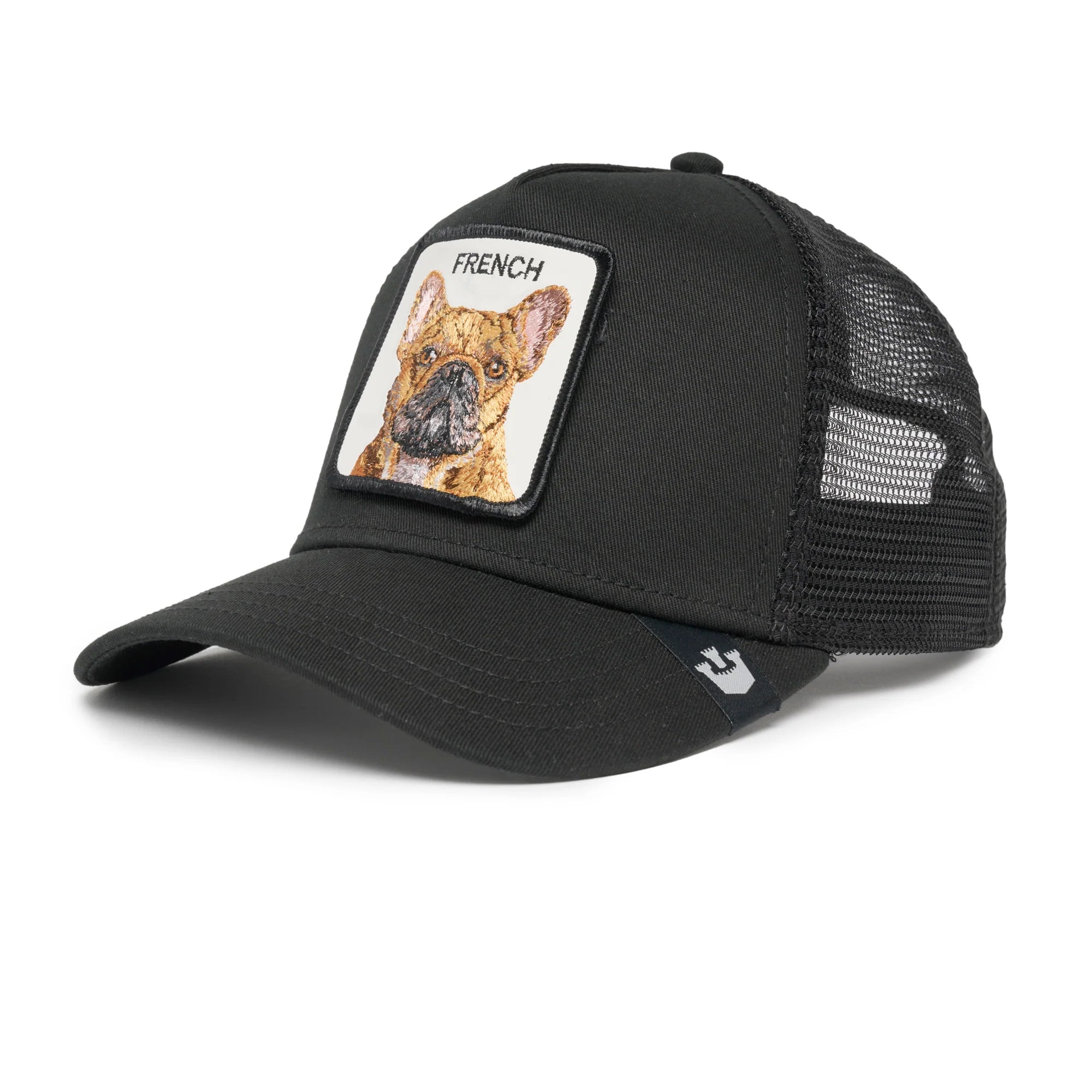 THE FRENCH FRENCHIE BLACK TRUCKER HAT