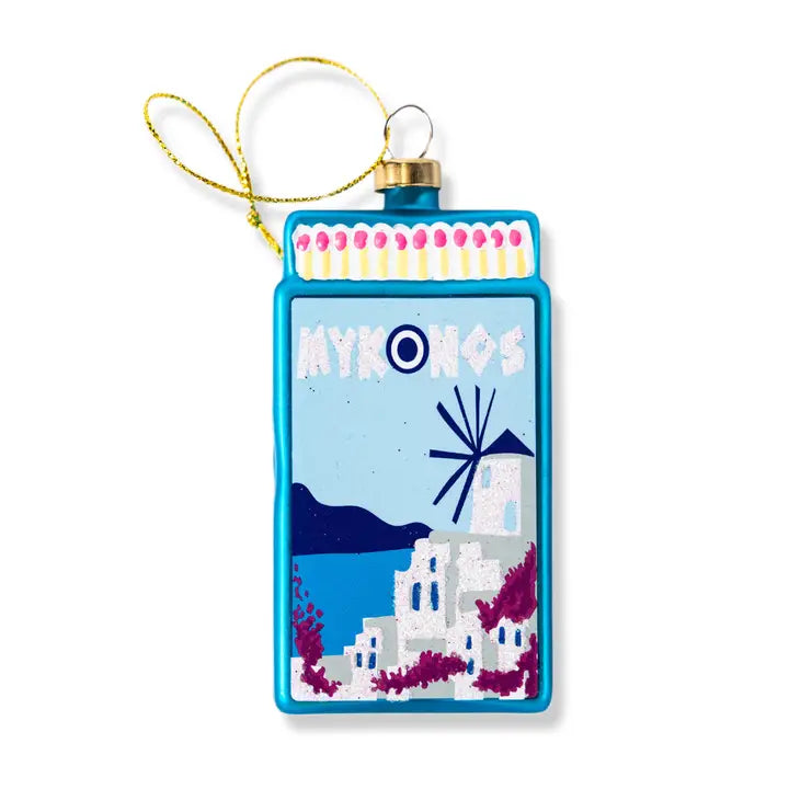 MYKONOS MATCHBOOK ORNAMENT