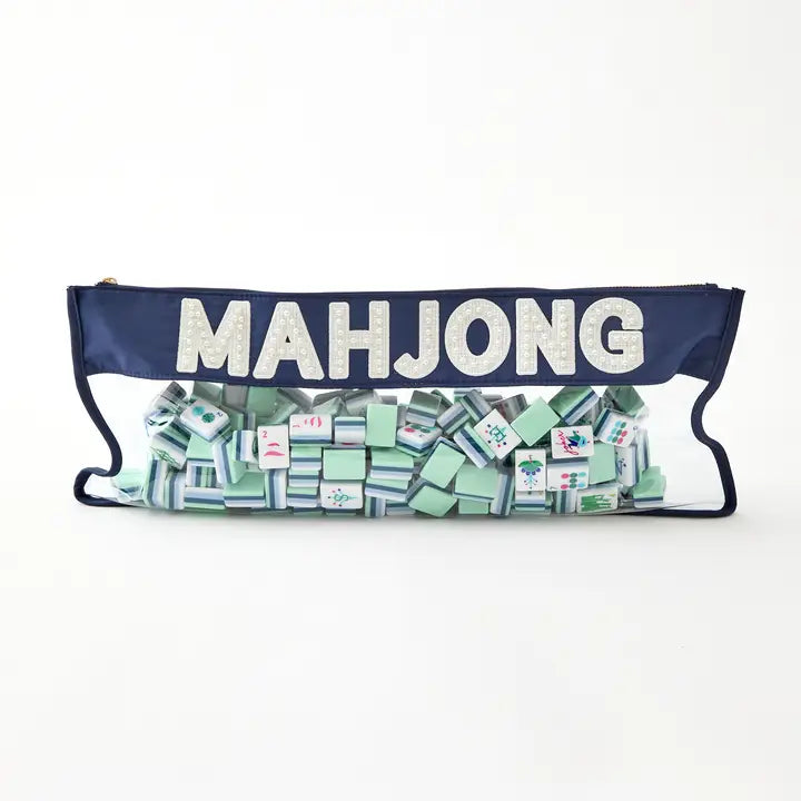 NAVY PEARL MAHJONG POUCH