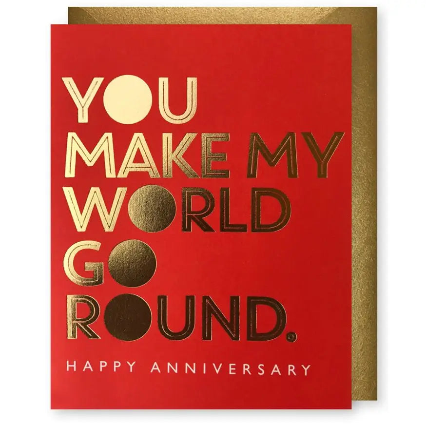 WORLD GO AROUND ANNIVERSARY CARD