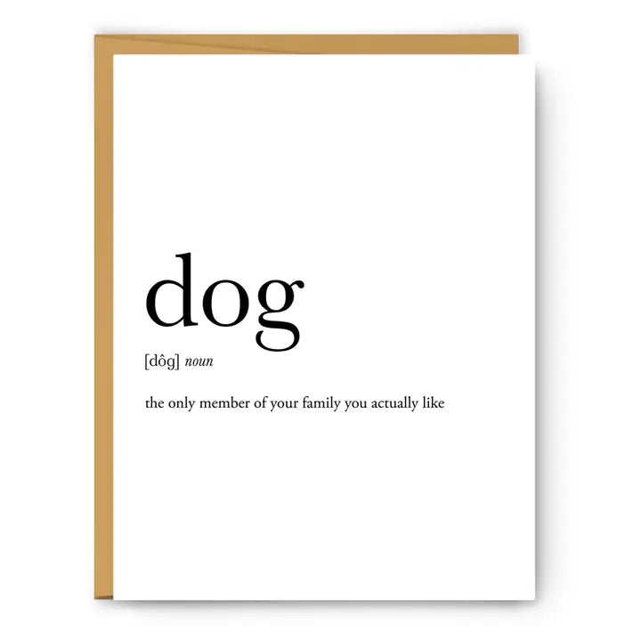 DOG DEFINITION CARD