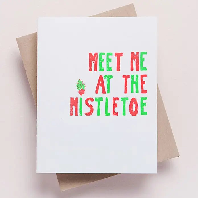 MISTLETOE CHRISTMAS CARD