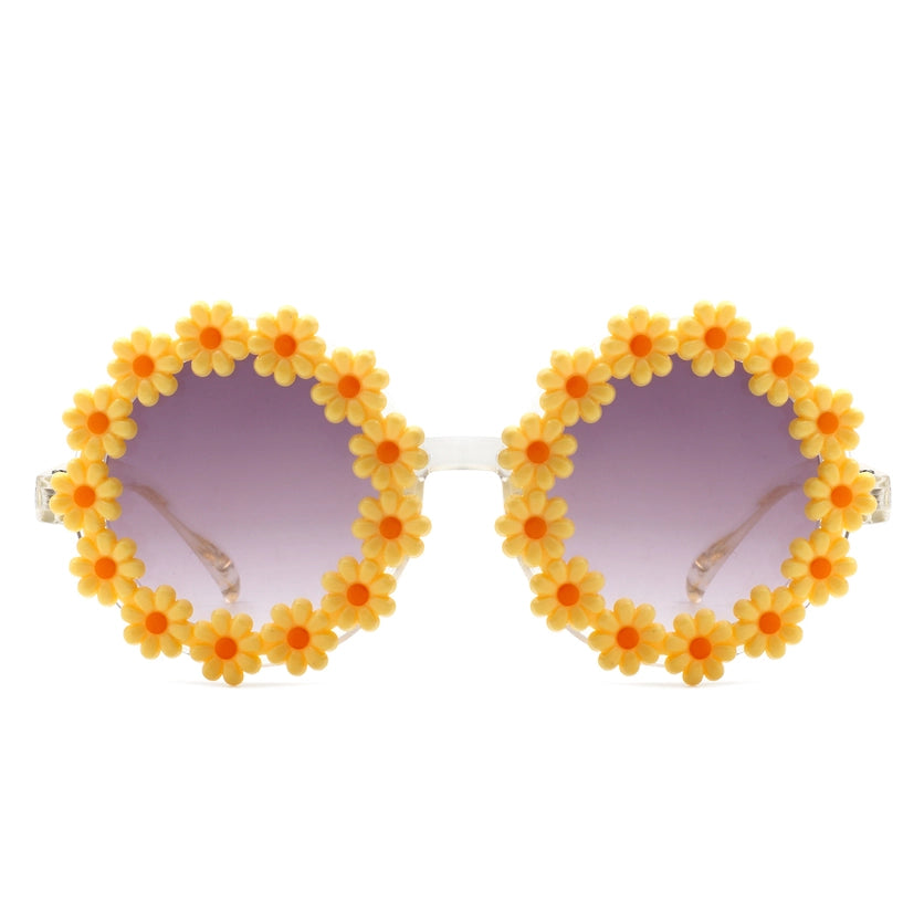 GIRLS YELLOW DAISY SUNGLASSES