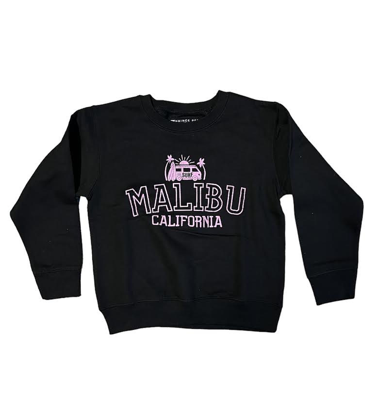 GIRLS MALIBU BUS BLACK SWEATSHIRT