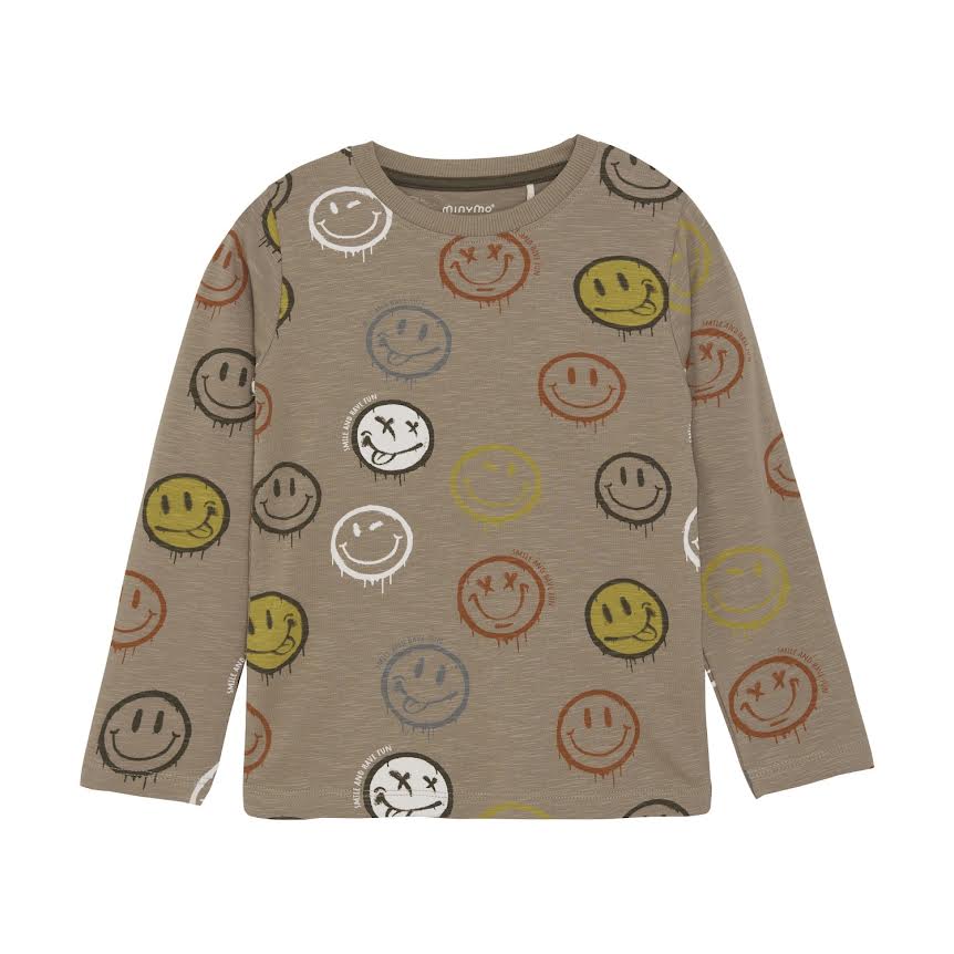 BOYS BROWN SMILEYS TOP