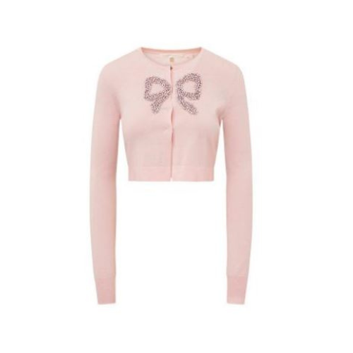 PINK MODINE BOW CARDIGAN