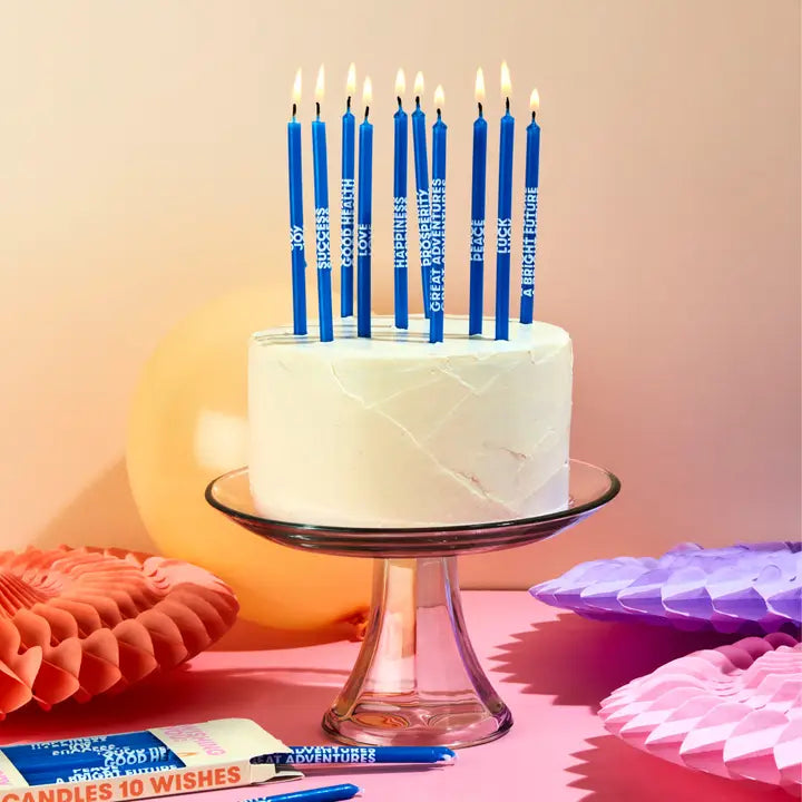 WISHING YOU BLUE BIRTHDAY CANDLES