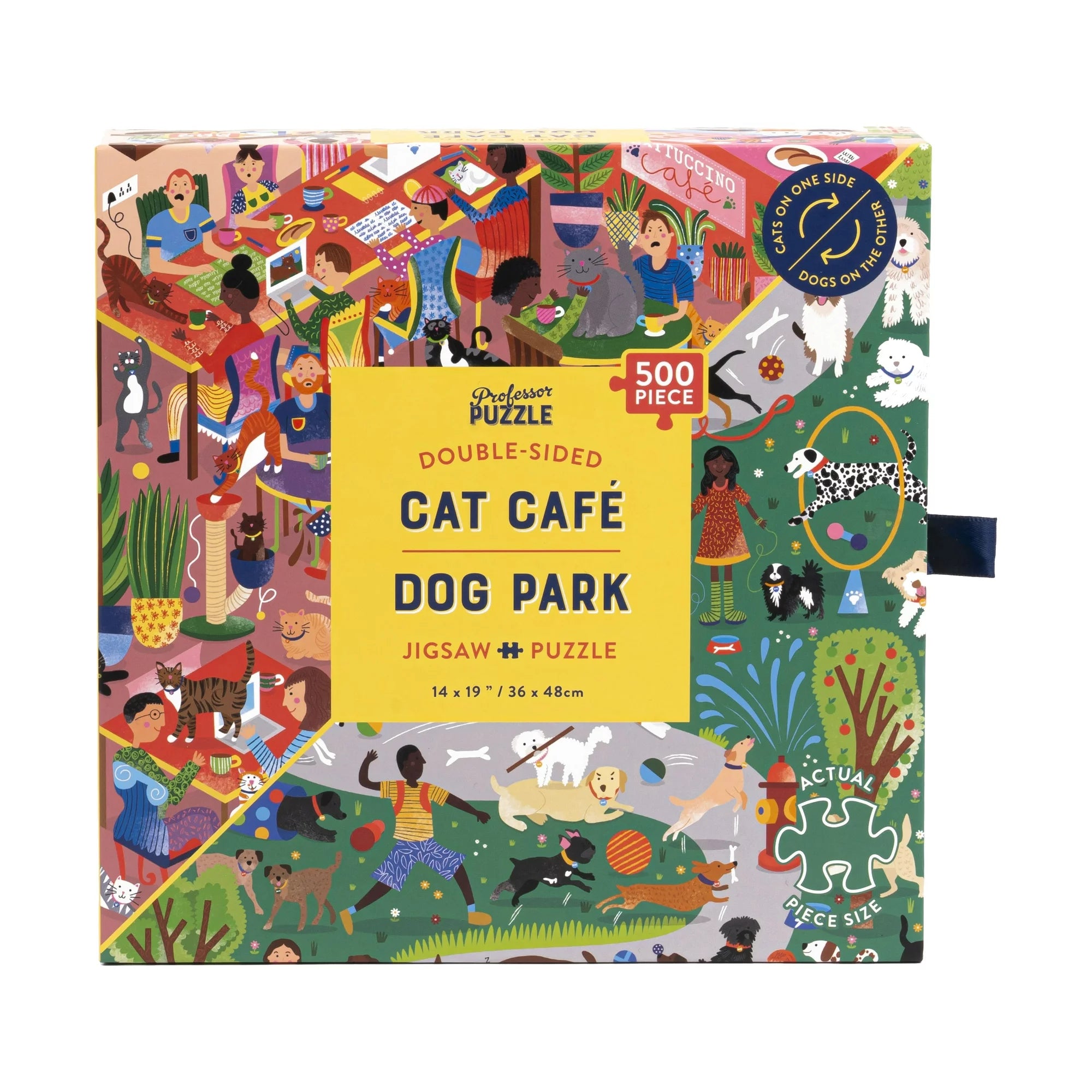 CAT CAFE AND DOG PARK 500 PC PUZZLE