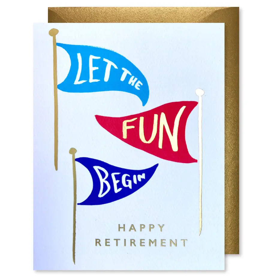 HAPPY RETIREMENT FLAGS CARD