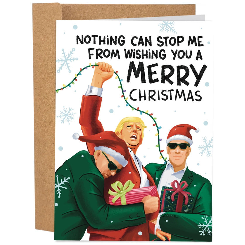 NOTHING CAN STOP ME TRUMP CHRISTMAS CARD