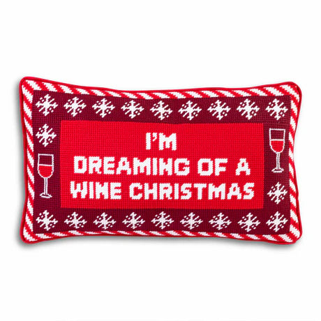 DREAMING OF WINE NEEDLEPOINT PILLOW