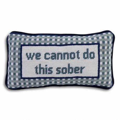 SOBER NEEDLEPOINT PILLOW