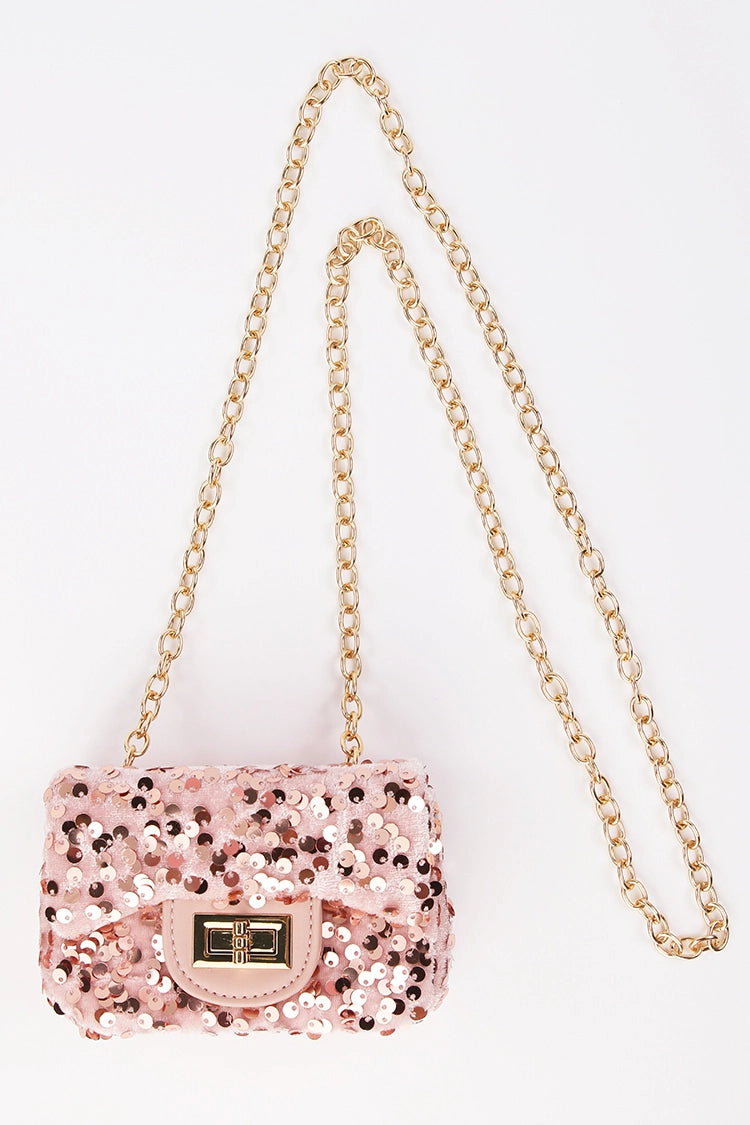 PINK SEQUIN PURSE