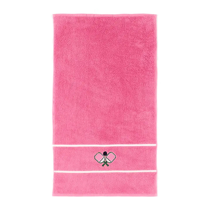 PINK PICKLEBALL PADDLES TOWEL