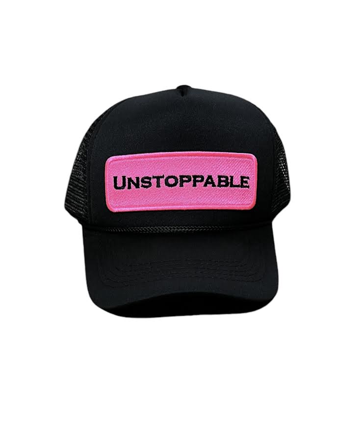 UNSTOPPABLE BLACK PINK TRUCKER HAT