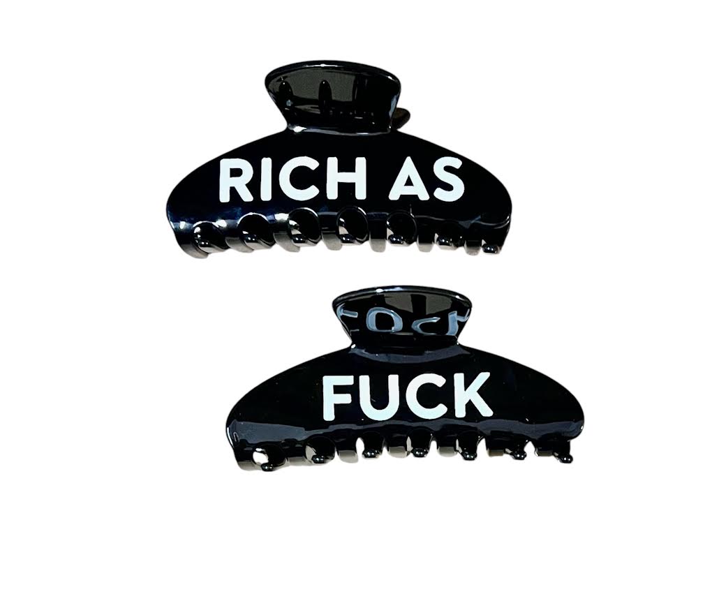 BLACK RICH AS FUCK HAIR CLIP