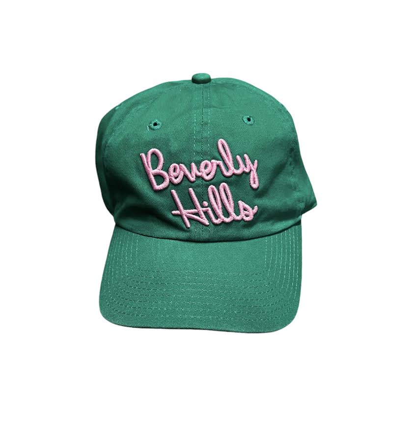 BEVERLY HILLS DAD CAP - GREEN/PINK