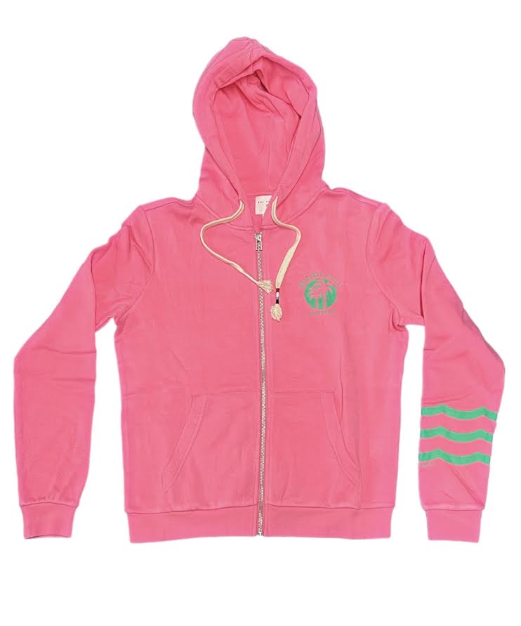 SOL ANGELES GIRLS BEVERLY HILLS ZIP UP HOODIE- PINK