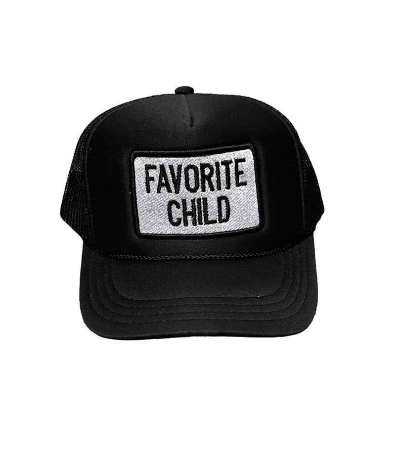 KIDS FAVORITE CHILD BLACK TRUCKER HAT