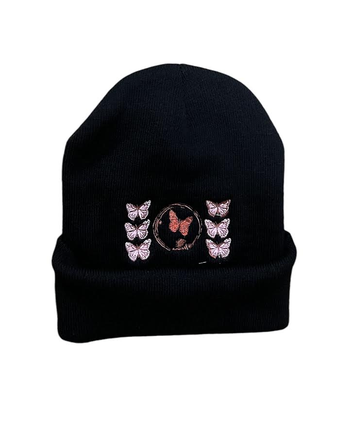 UNSTOPPABLE BLACK BUTTERFLY BEANIE