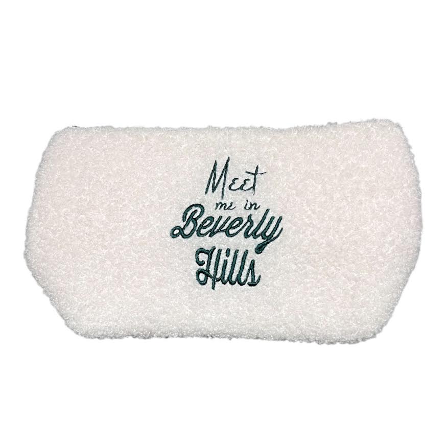 MEET ME IN BEVERLY HILLS FLUFFY COSMETIC BAG