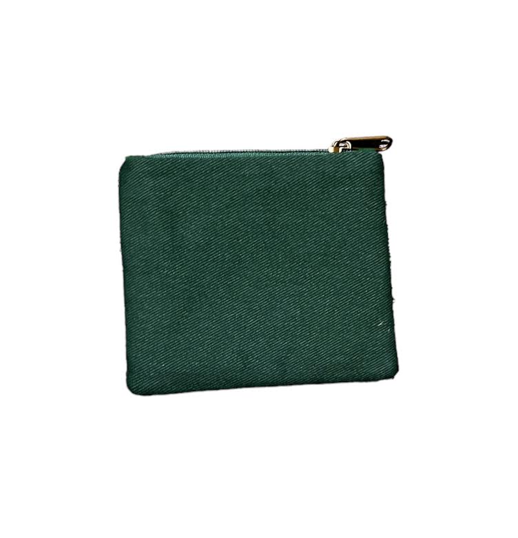 BEVERLY HILLS GREEN BEADED POUCH