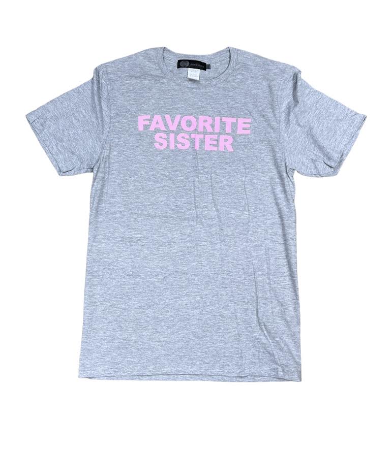 WOMENS FAVORITE SISTER GREY T-SHIRT