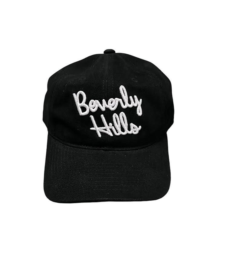 BEVERLY HILLS DAD CAP - BLACK/WHITE