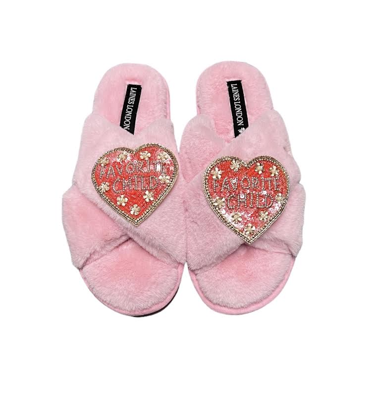 PINK FAVORITE CHILD  SLIPPERS