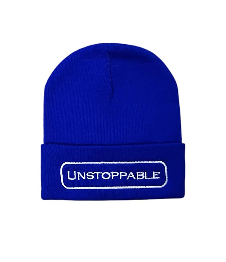 UNSTOPPABLE COBALT BLUE BEANIE