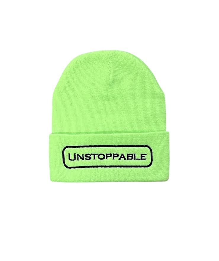 UNSTOPPABLE NEON YELLOW BEANIE