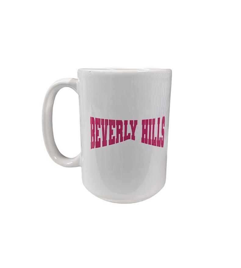 BEVERLY HILLS HOT PINK LOGO MUG