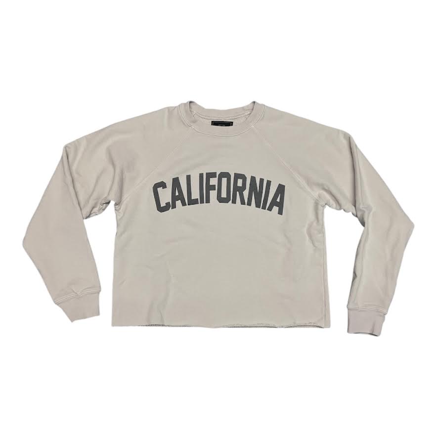 WOMENS CALIFORNIA VINTAGE SAND CROP SWEATSHIRT